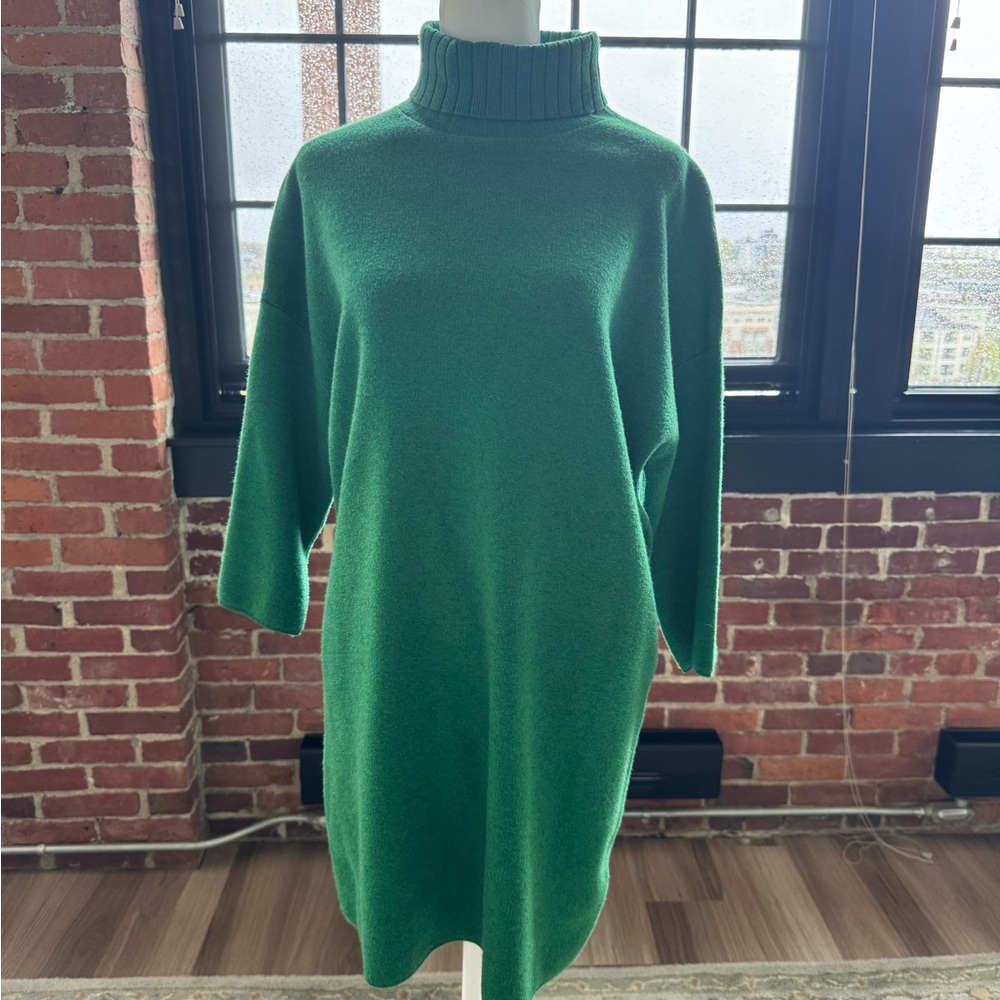 Pomander Place Green Turtleneck Dress